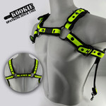 Kookie Kookie - Neoprene Pit Bull Suspender Harness - Green/Black - OSFA