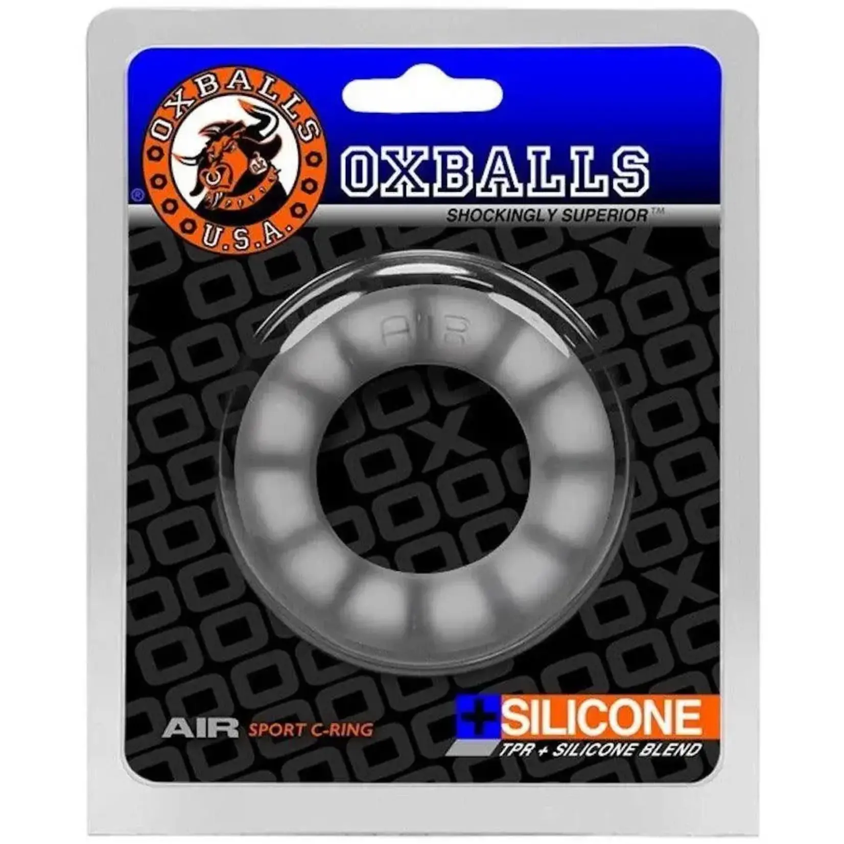 OX Balls Oxballs Air Silicone Sport Cock Ring - Clear