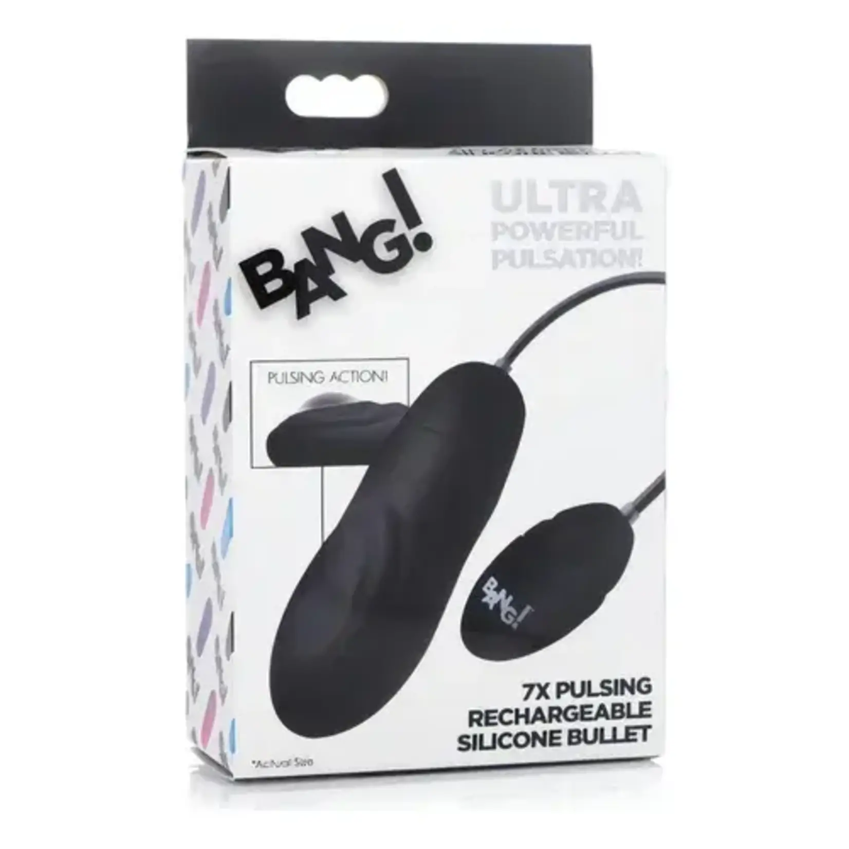 Bang! BANG!  7X Pulsing Rechargeable Silicone Bullet