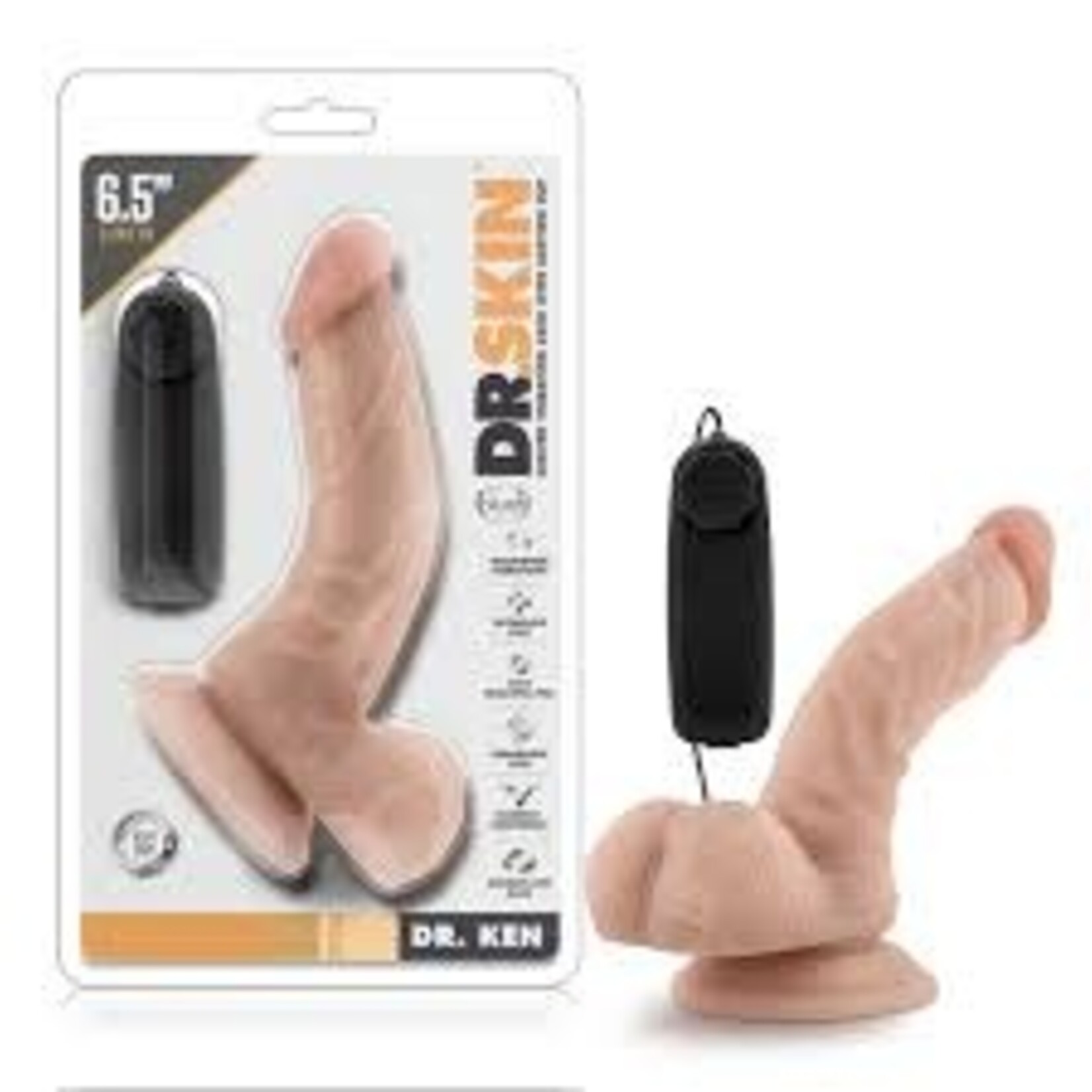 Blush Novelties Dr. Skin Dr. Ken 6.5" Vibrating Dildo
