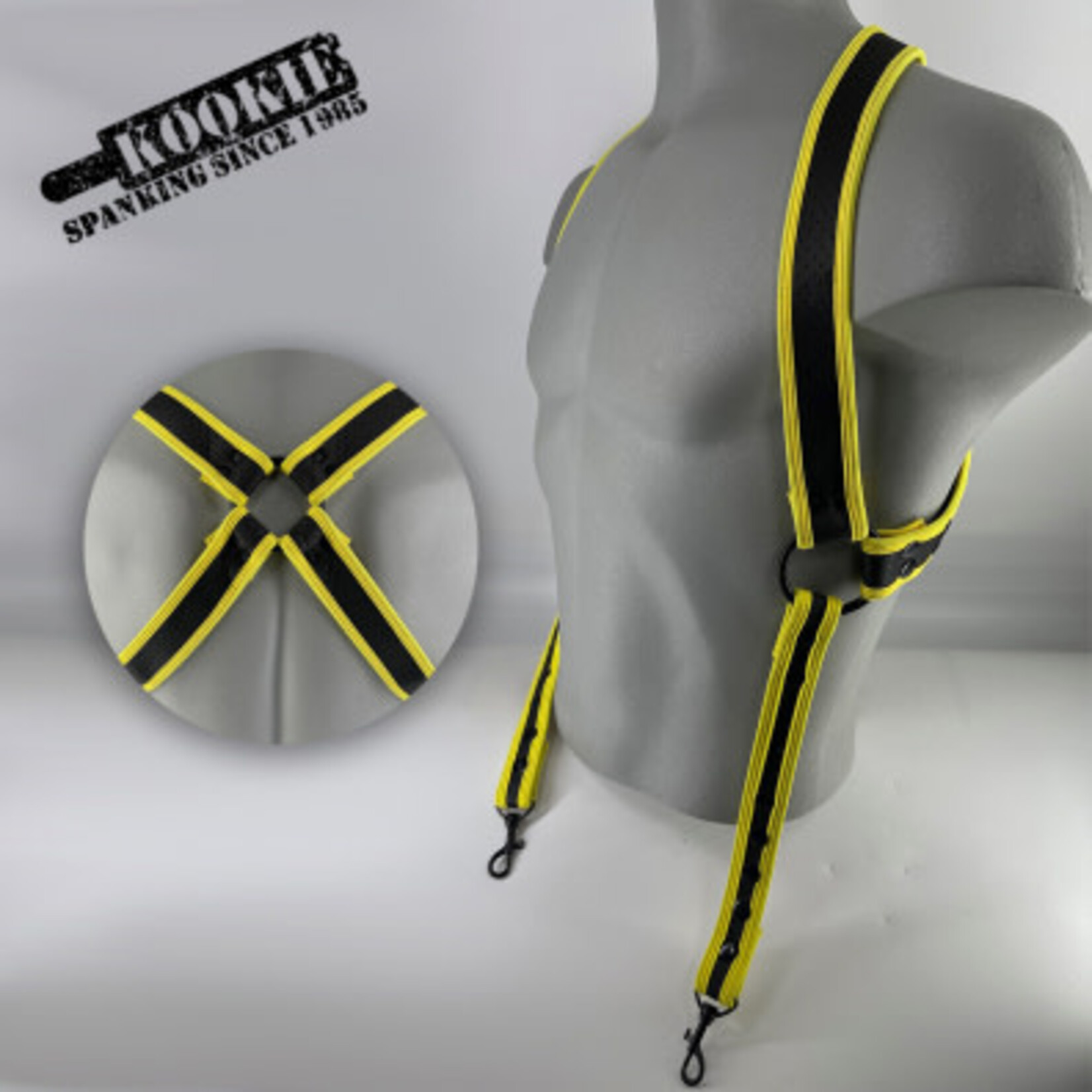 Kookie Kookie - Neoprene Suspender Harness - Yellow/Black - OSFA