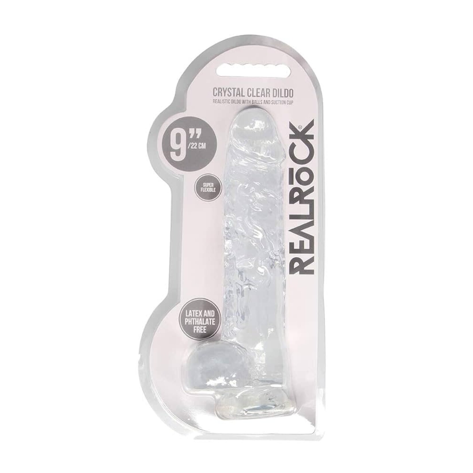 RealRock RealRock - 9” Clear Dildo w/balls