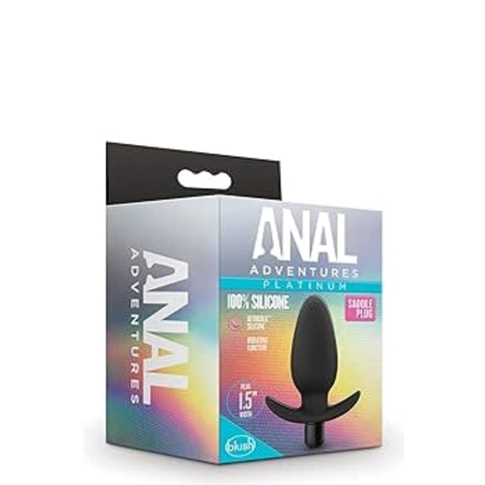 Anal Adventures Anal Adventures - Platinum Silicone Saddle Plug - Black