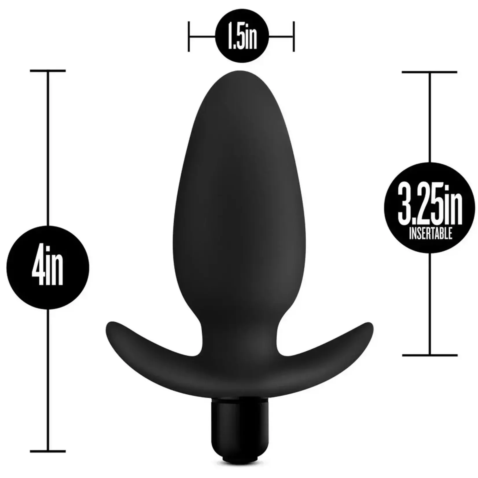Anal Adventures Anal Adventures - Platinum Silicone Saddle Plug - Black
