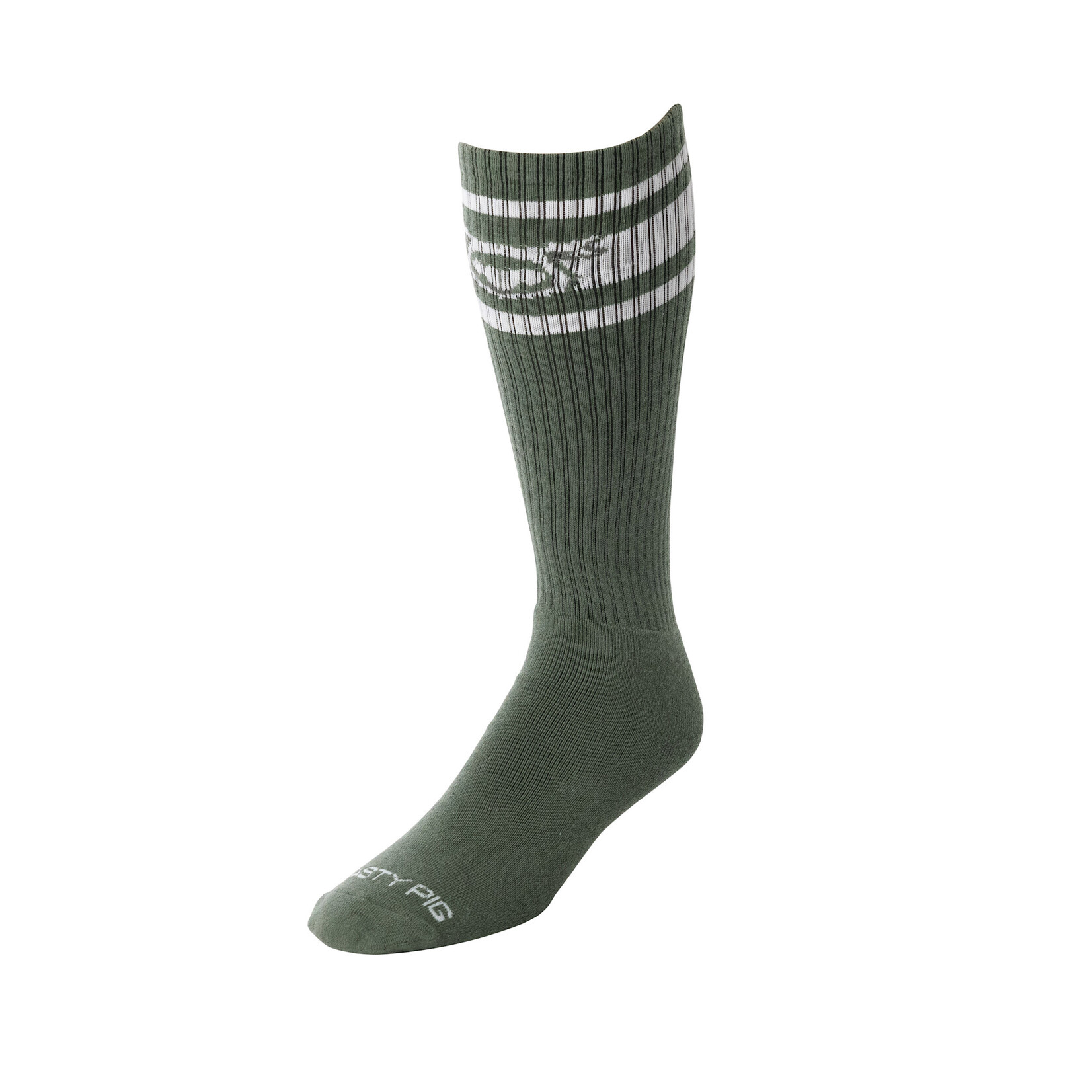 Nasty Pig Nasty Pig- Hook’d Up Sport Sock- Army Green/White