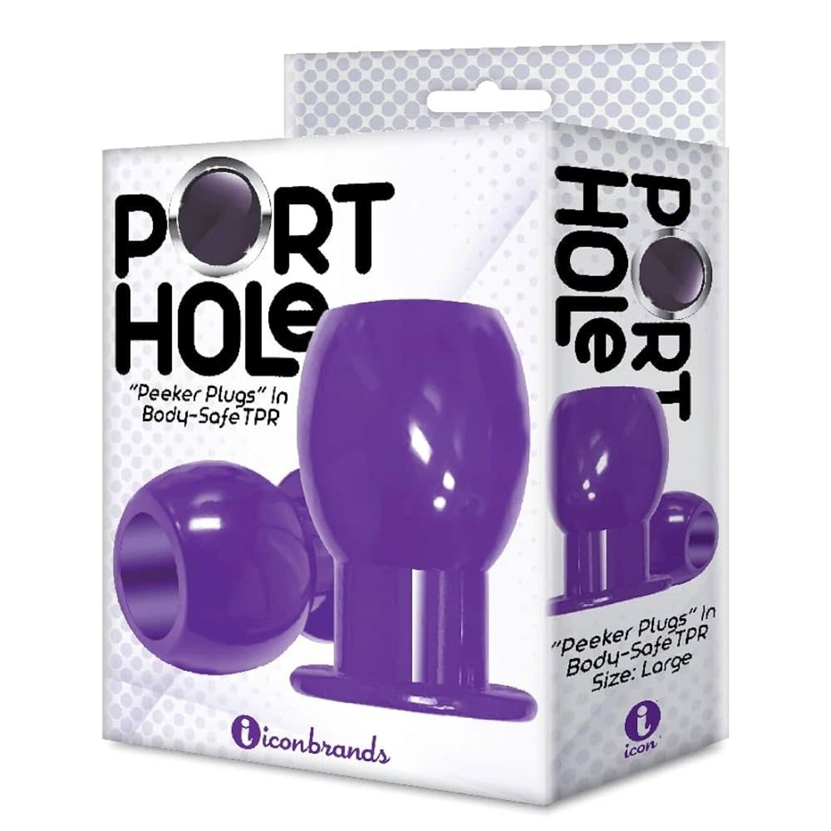 Icon Icon Port Holes Hollow Butt Plug- Purple