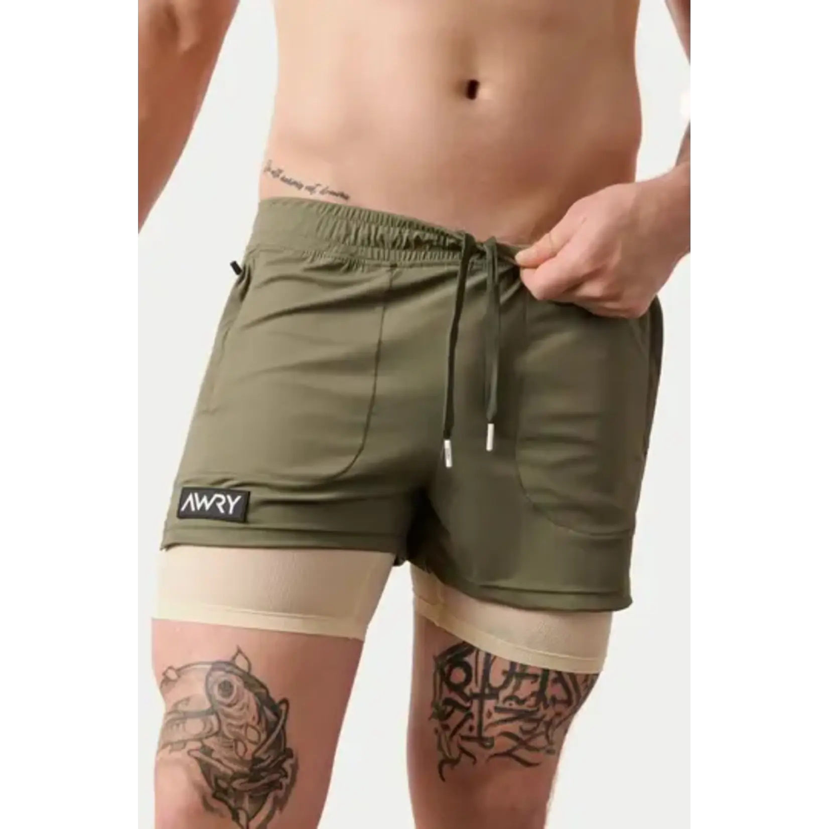 AWRY AWRY- FLEX Shorts- Army Green