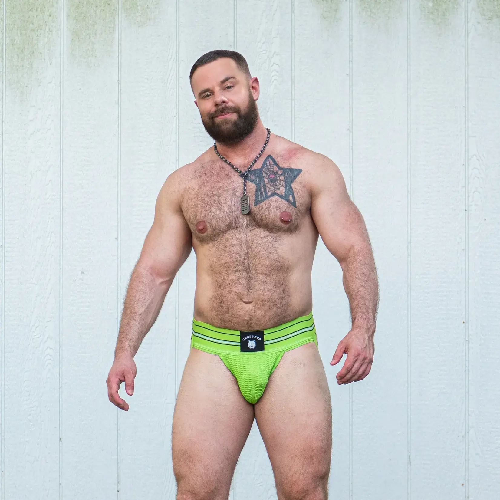 Gruff Pup Gruff Pup - Quarterback Jockstrap - Nitro Green UV