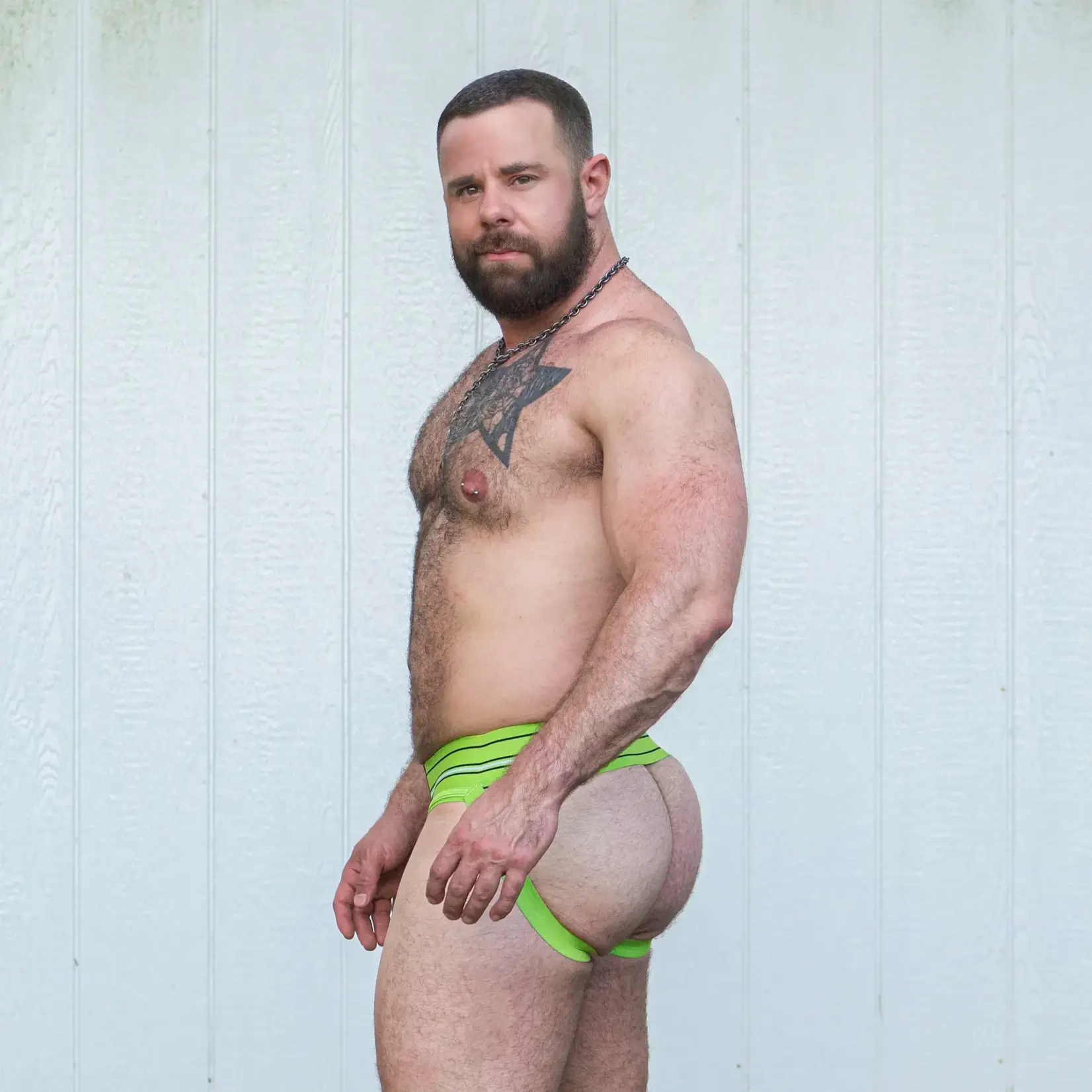 Gruff Pup Gruff Pup - Quarterback Jockstrap - Nitro Green UV