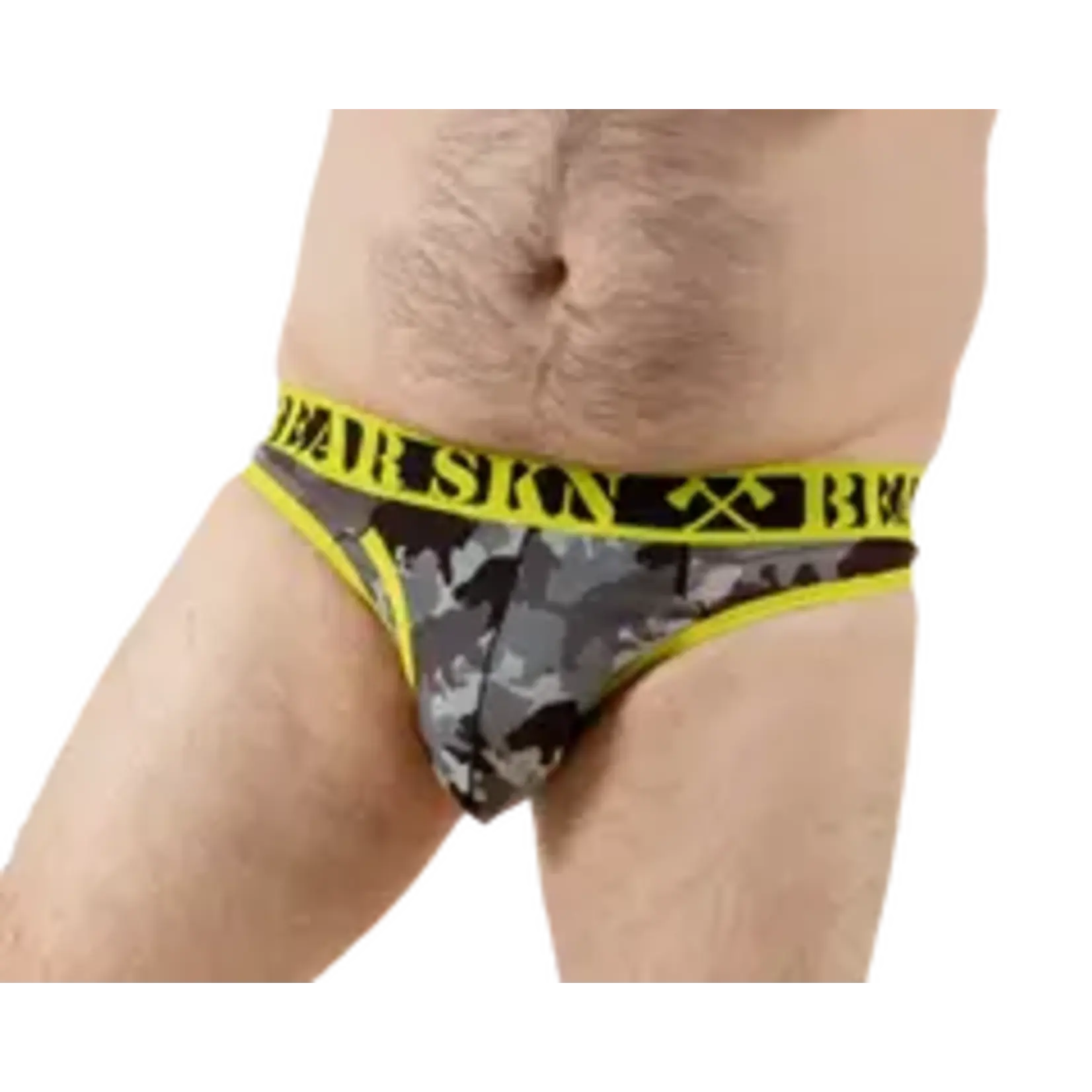 BEAR SKN BEAR SKN- Canary & Grey Camo Thong
