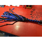 MS Leather 27" leather Flogger Blue/Blk