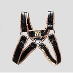 Fulton Fetish Wear Fulton Fetish Wear Commander Harness Gold PU Leather