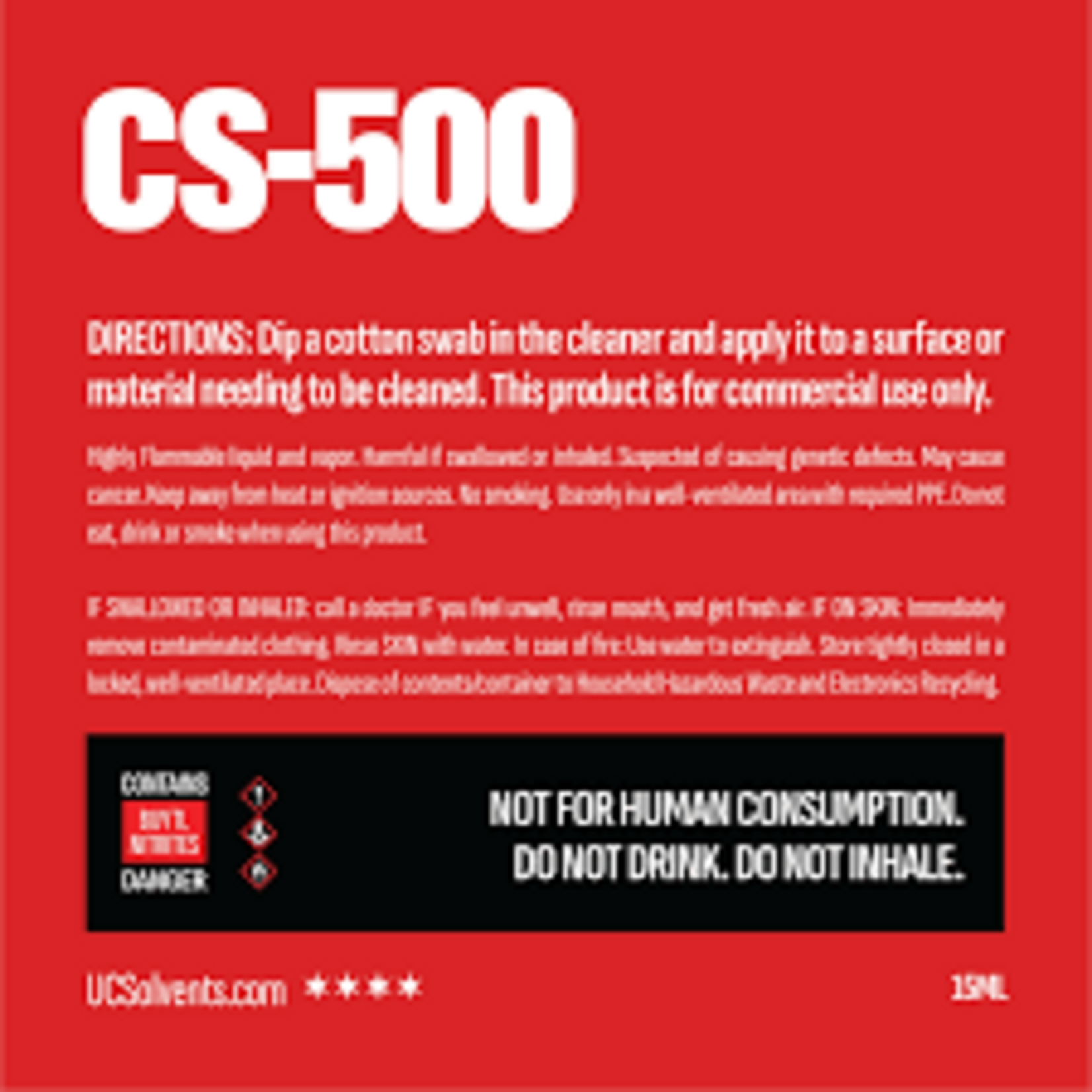 VHC Chicago Solvents Leather Cleaner - CS-500 - 15mL