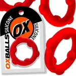 OxBalls Oxballs Spinner Silicone Cock Ring- Red