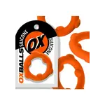 OxBalls Oxballs Spinner Silicone Cock Ring- Orange