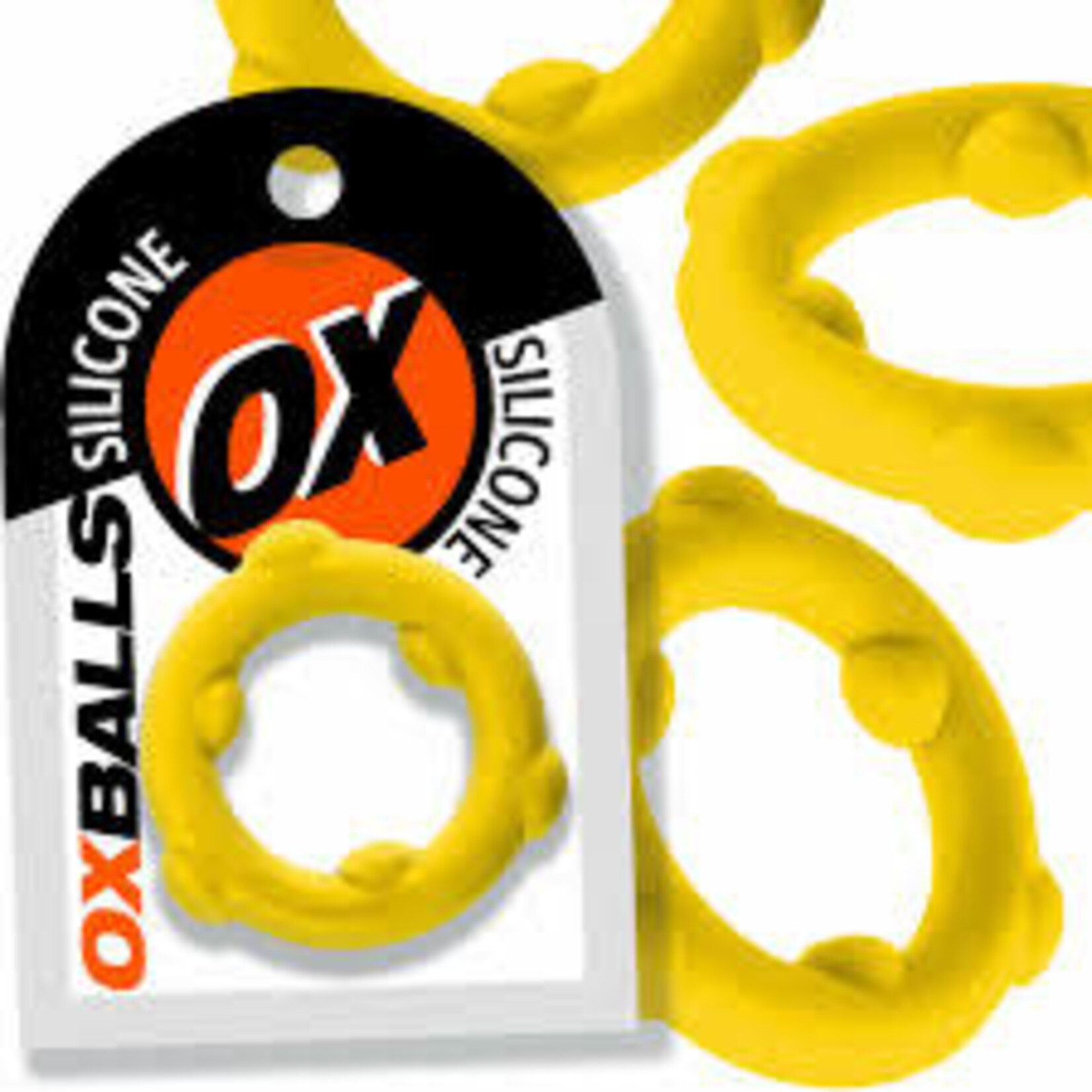 OxBalls Oxballs Spinner Silicone Cock Ring- Yellow