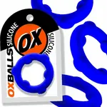 OxBalls Oxballs Spinner Silicone Cock Ring- Glacier Blue