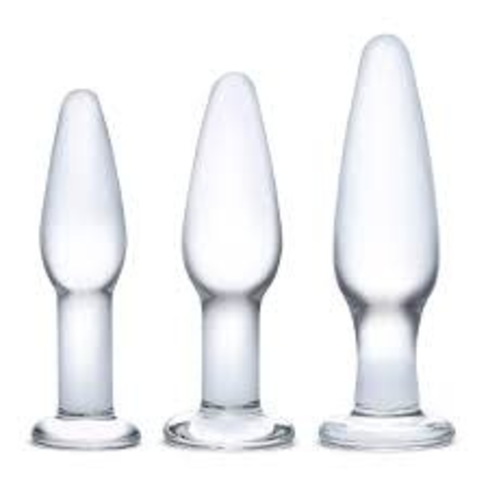 Glas 3pc Glass Anal Plug Training Set