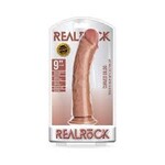 RealRock RealRock 9” Curved Dildo With Suction Tan