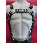 Kookie Kookie Floral Suspender Harness- Black Leather