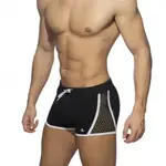 Addicted Addicted - Mesh-Striped Shorts- White