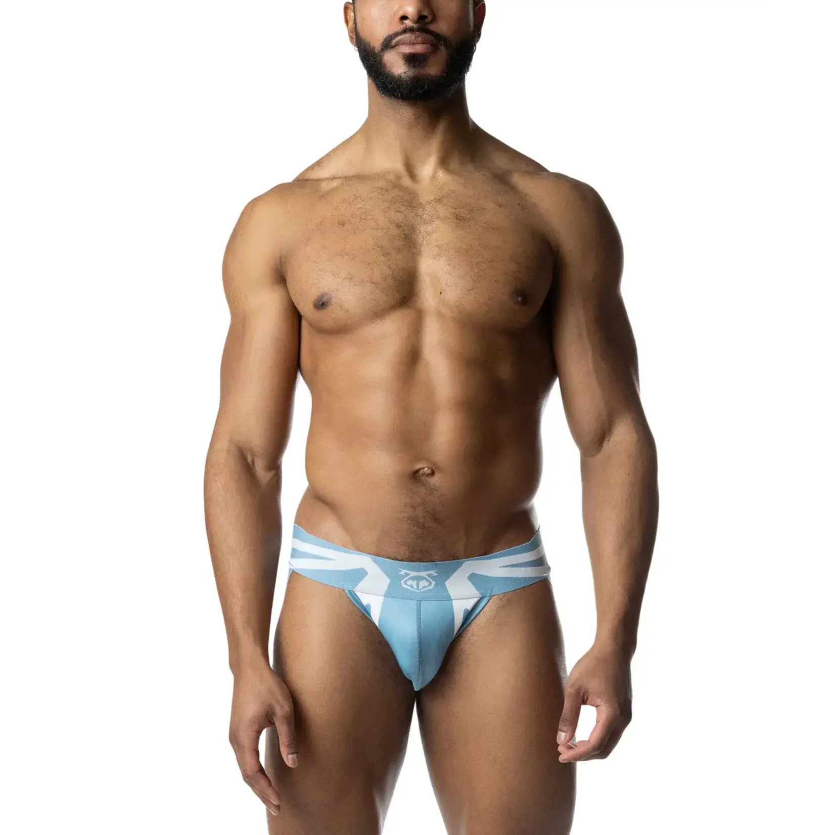 Nasty Pig Nasty Pig - Stride Jock Strap- Light Teal/White