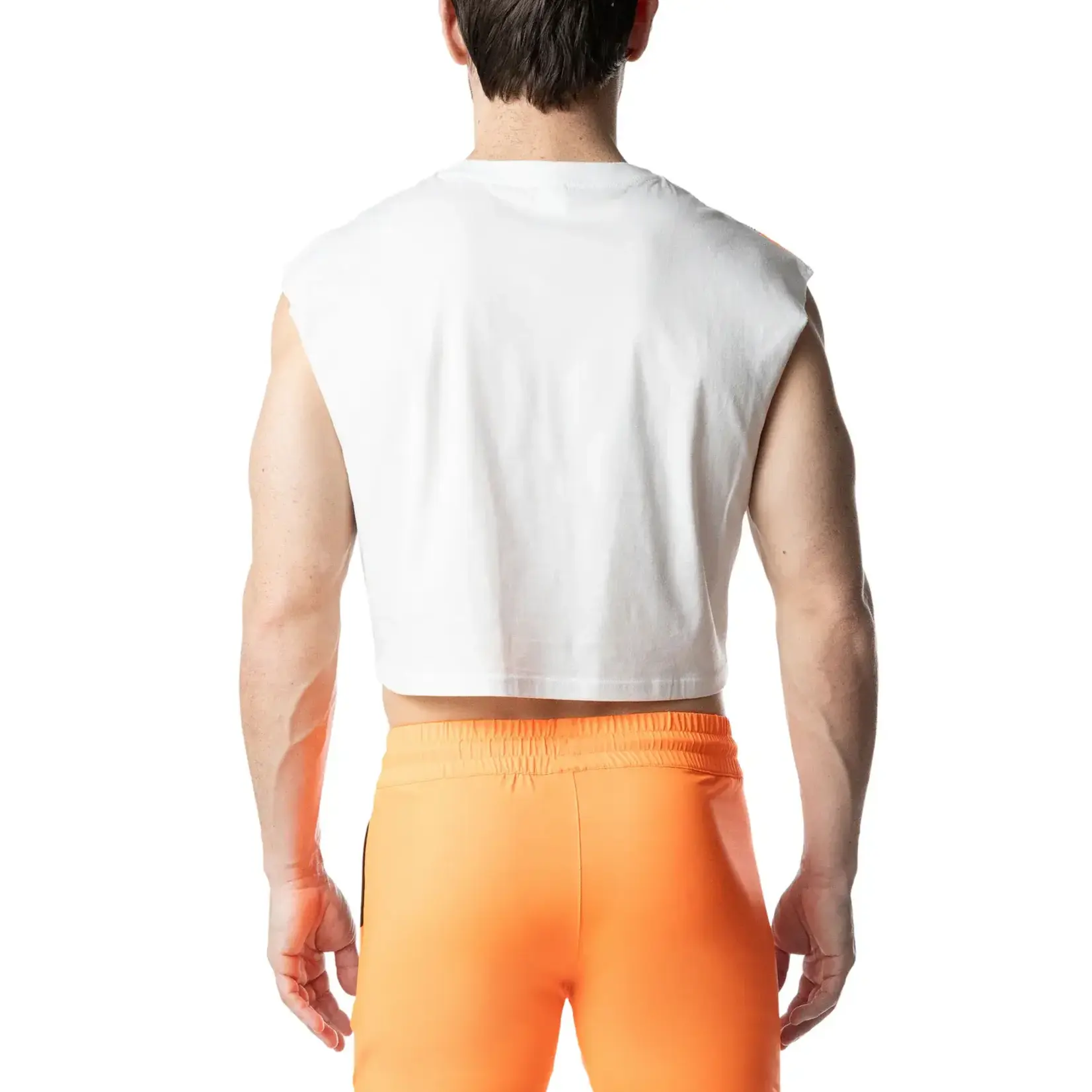 Nasty Pig Nasty Pig - Hyper Crop Top- White/Vibrant Orange/Black
