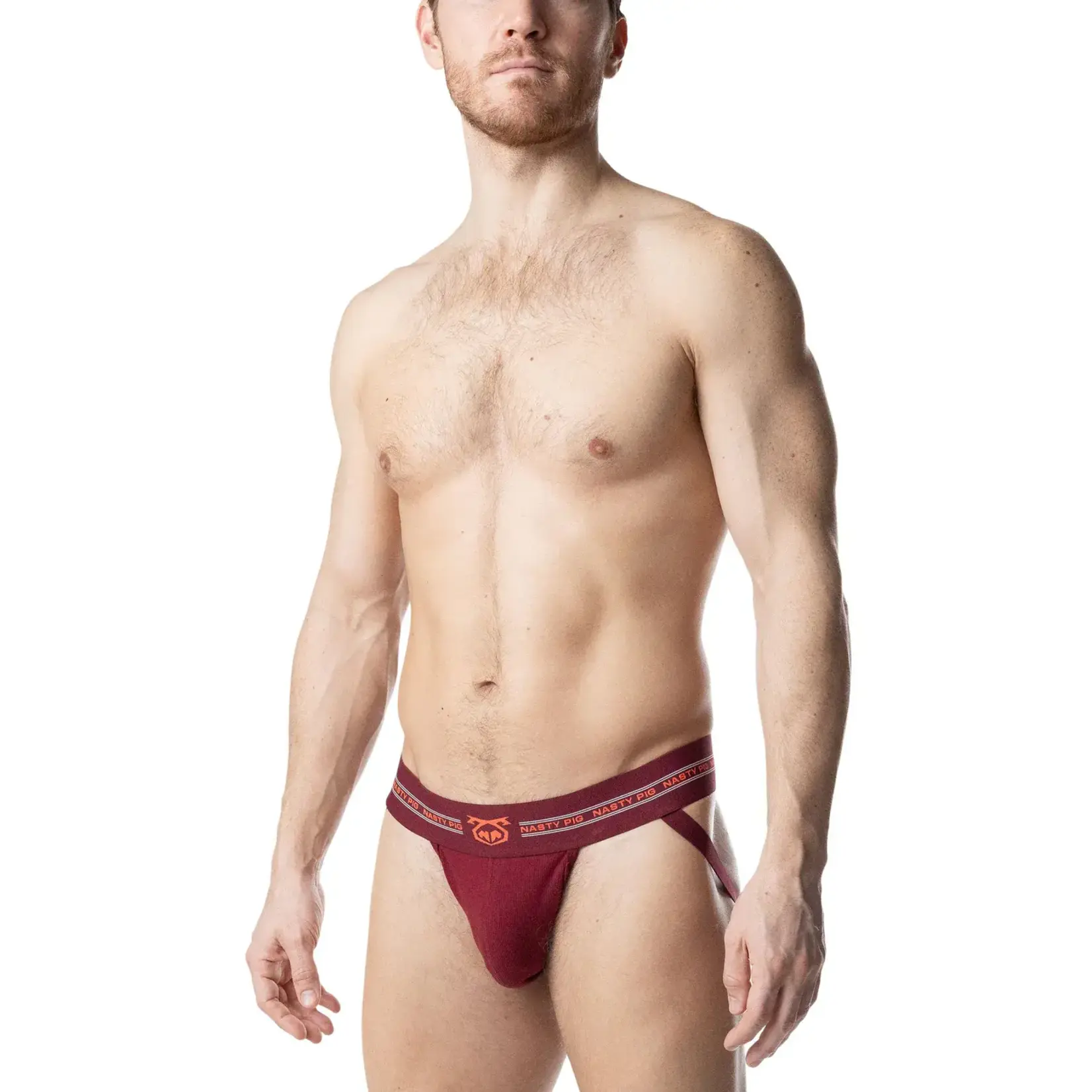 Nasty Pig Nasty Pig - Core Jock Strap 3.0- Burgundy/Vibrant Orange/White