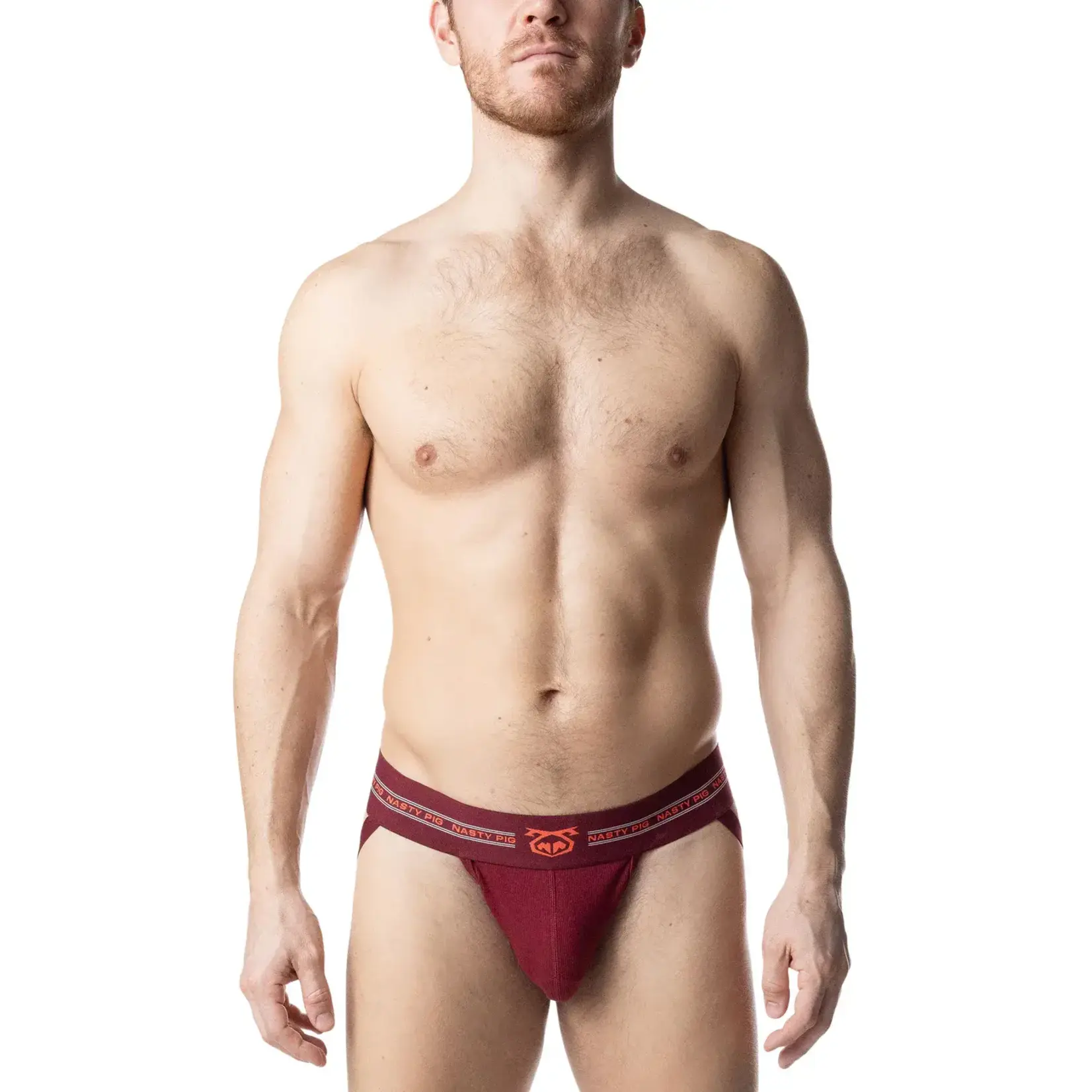 Nasty Pig Nasty Pig - Core Jock Strap 3.0- Burgundy/Vibrant Orange/White