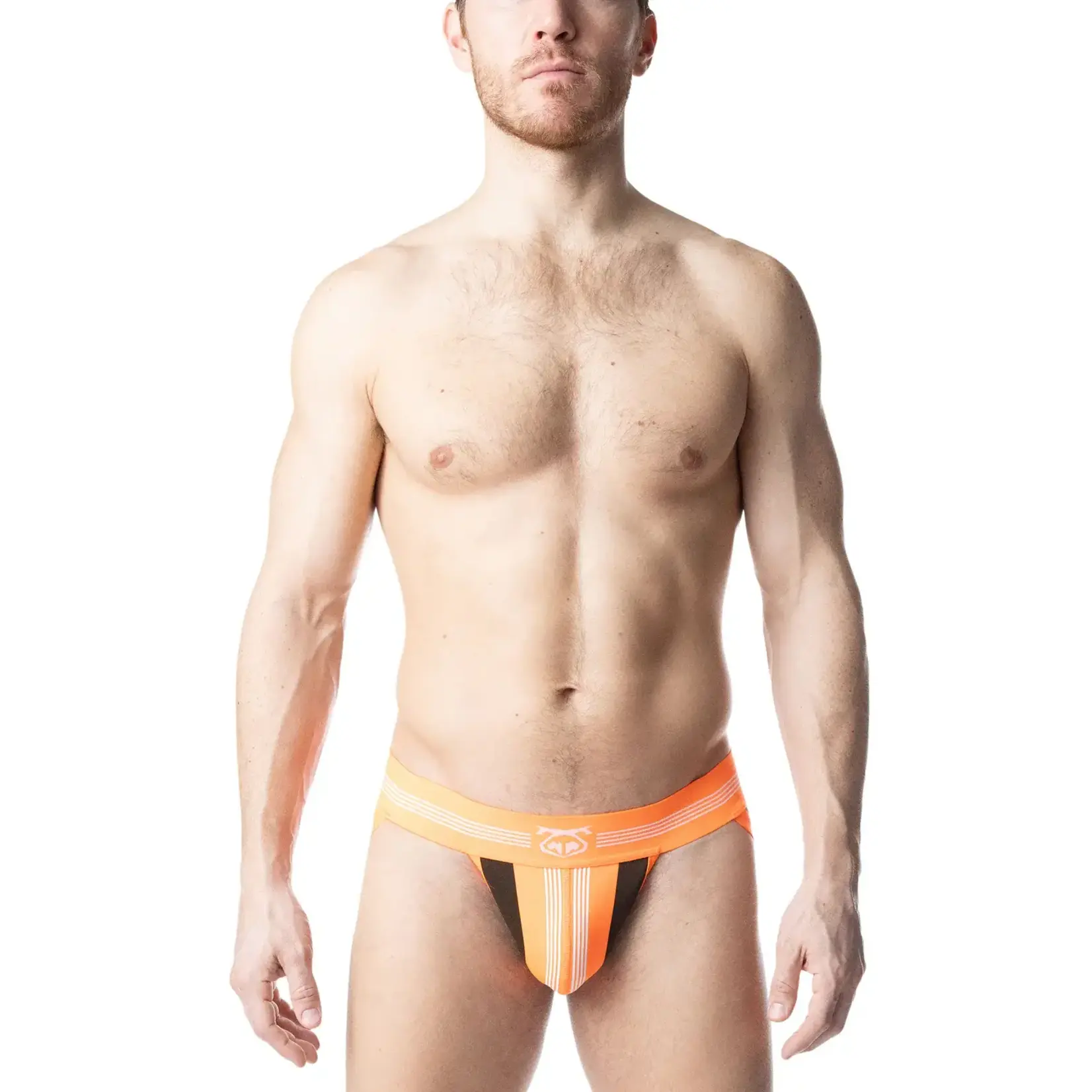 Nasty Pig Nasty Pig - Hyper Jock Strap- Vibrant Orange/White/Black