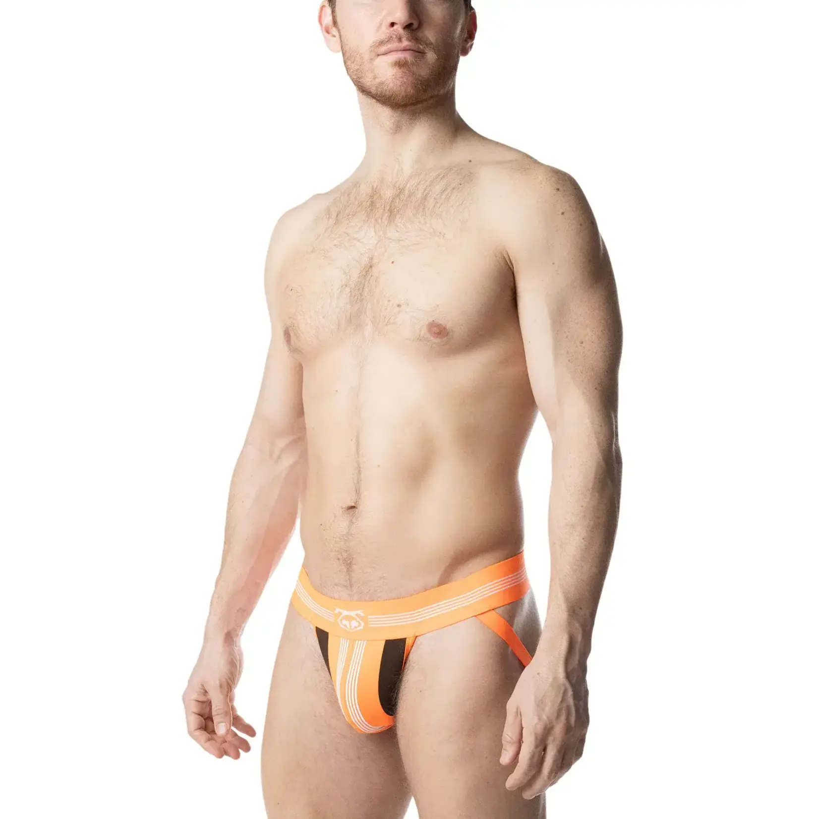 Nasty Pig Nasty Pig - Hyper Jock Strap- Vibrant Orange/White/Black