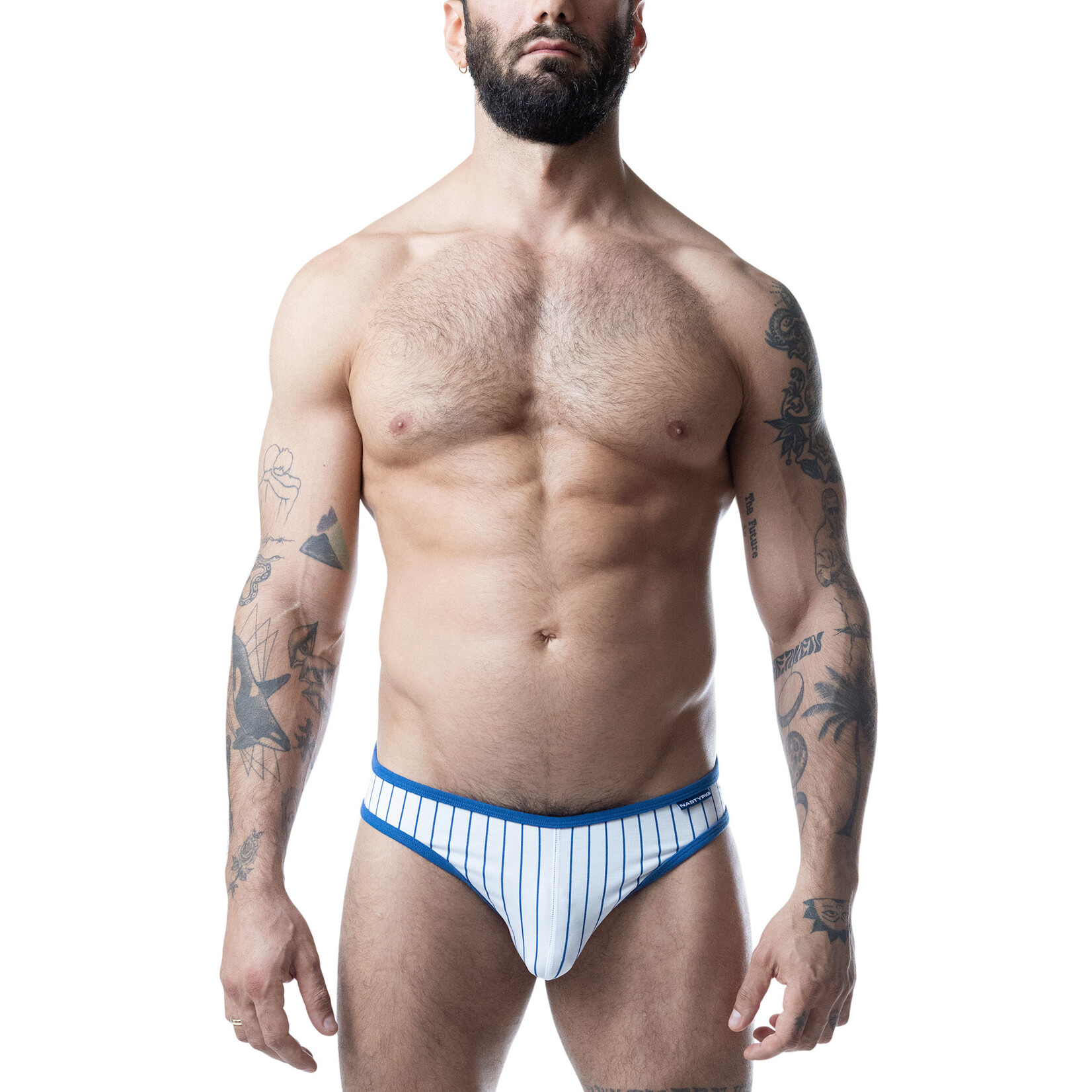 Nasty Pig Nasty Pig -Third Base Profile Low Rise Brief- White/Quartz Blue