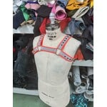 P&C Creations P&C Creations - Construction Series  Leather.  Bulldog Harness- Fluorescent Orange