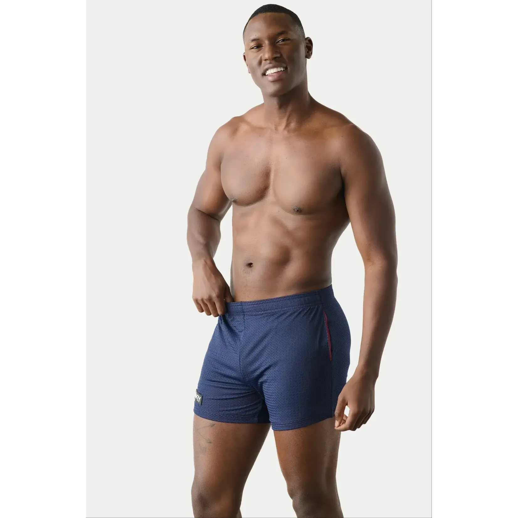 AWRY AWRY - VARSITY Shorts - Navy & Berry Red