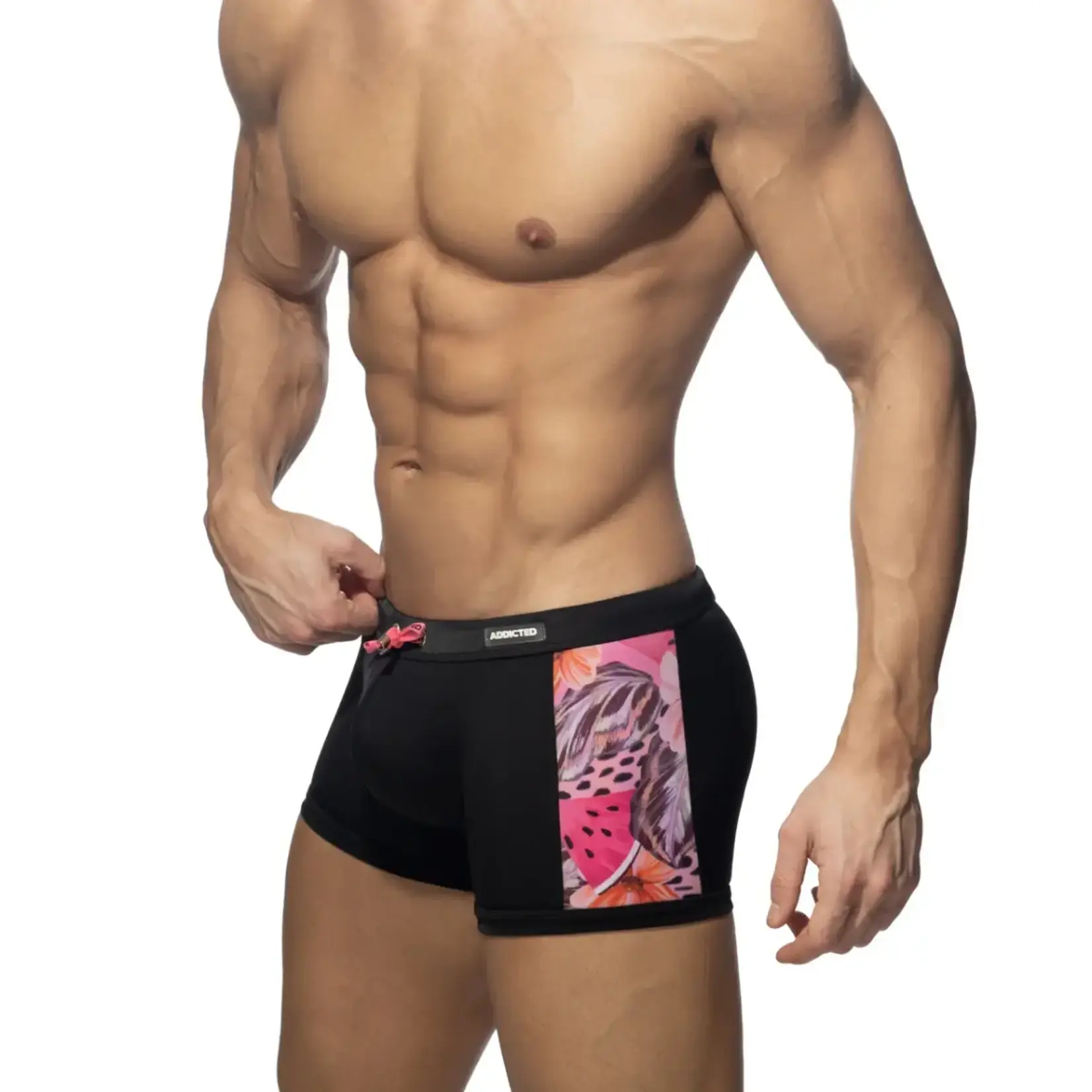 Addicted ADDICTED - Hydrangea Swim Trunk - Black