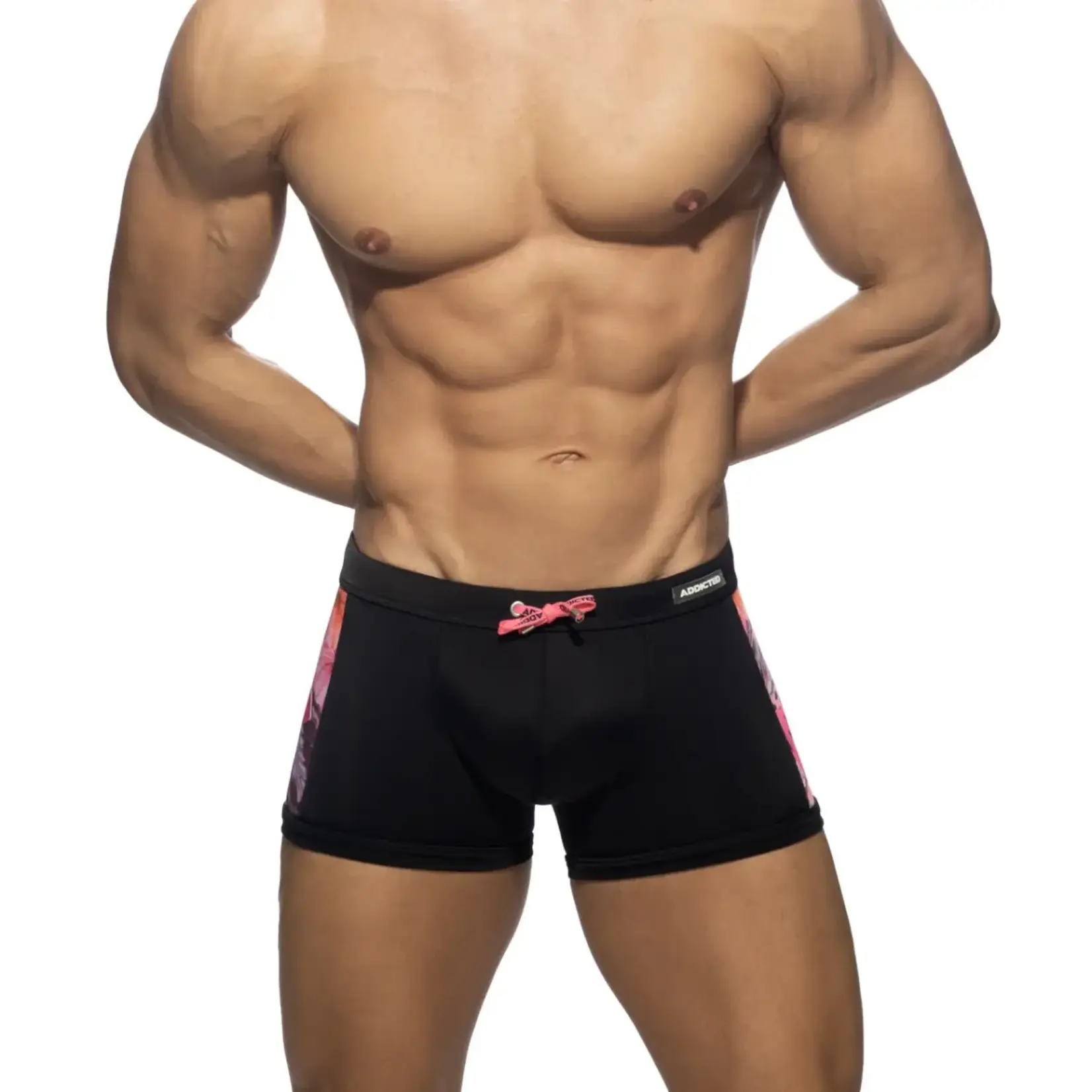 Addicted ADDICTED - Hydrangea Swim Trunk - Black