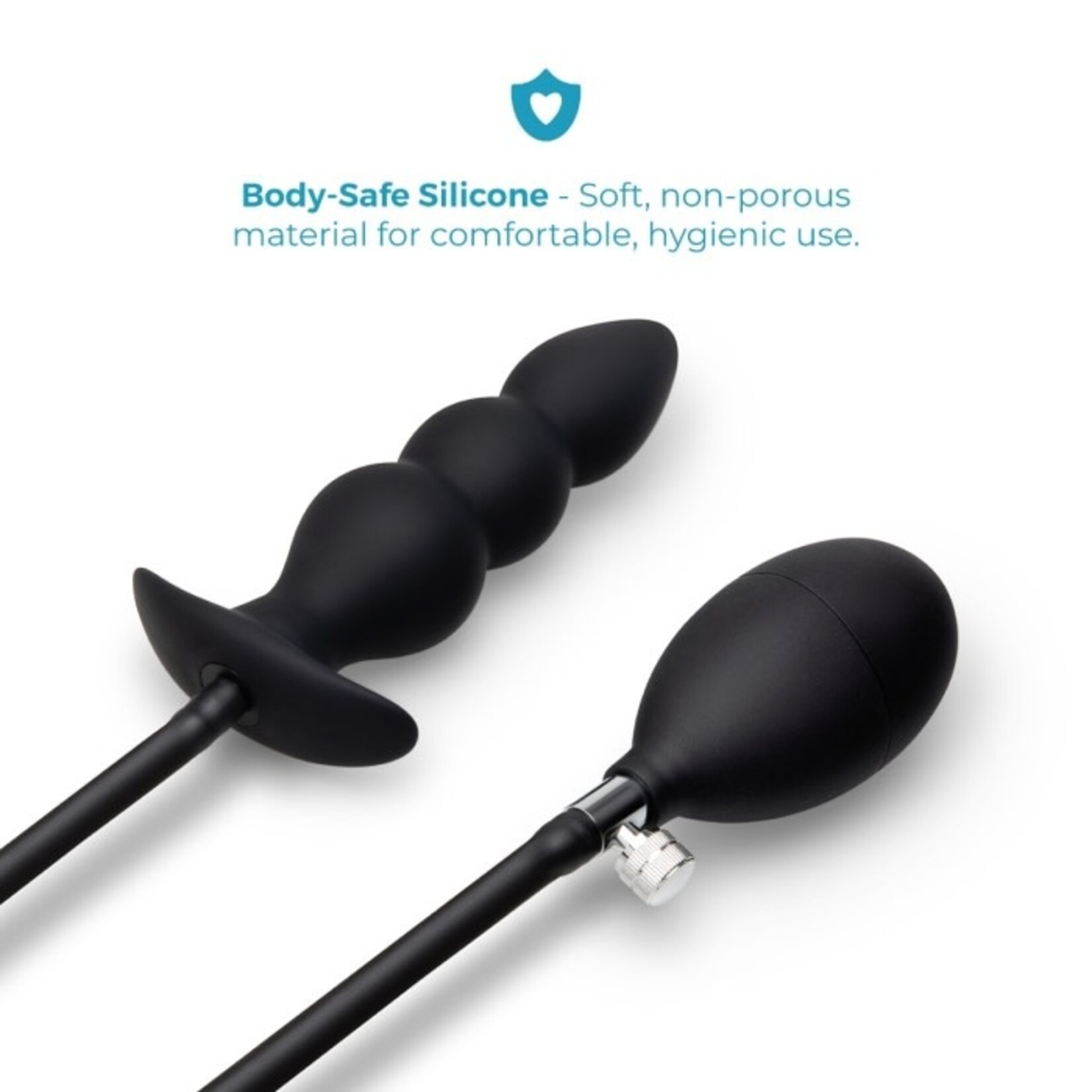 B-Vibe - Beaded Inflatable Plug w/hand Pump