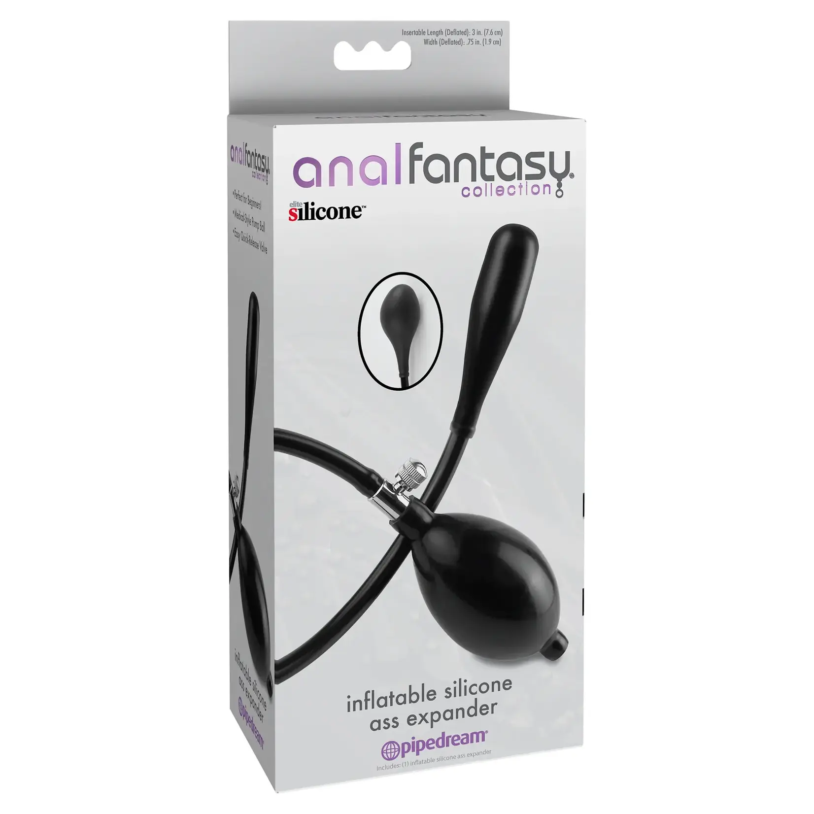 Anal Fantasy Collection Anal Fantasy Collection Inflatable Silicone Ass Expander - Black