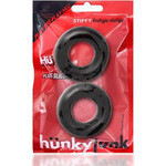 Hunkyjunk HunkyJunk Stiffy Bulge 2 Pack Black Cock Ring