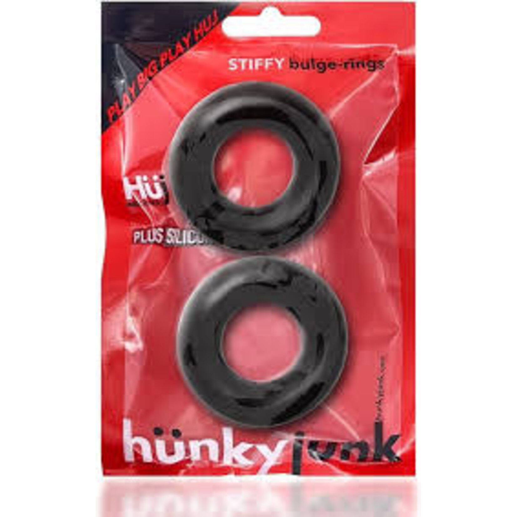 Hunkyjunk HunkyJunk Stiffy Bulge 2 Pack Black Cock Ring