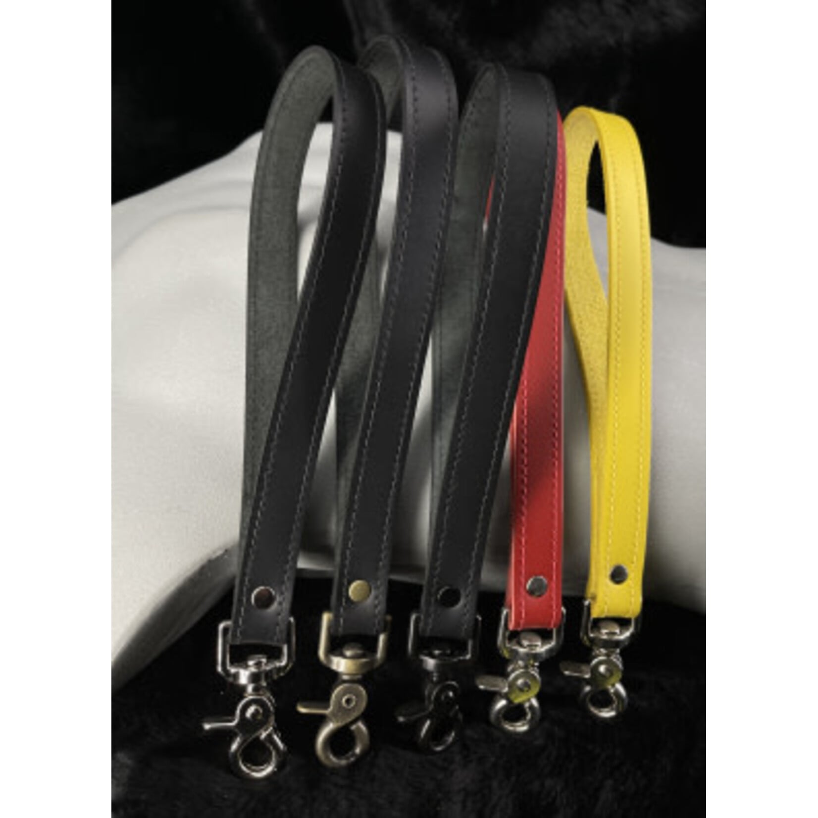 Kookie Kookie Latigo Leather Training Leash- Black