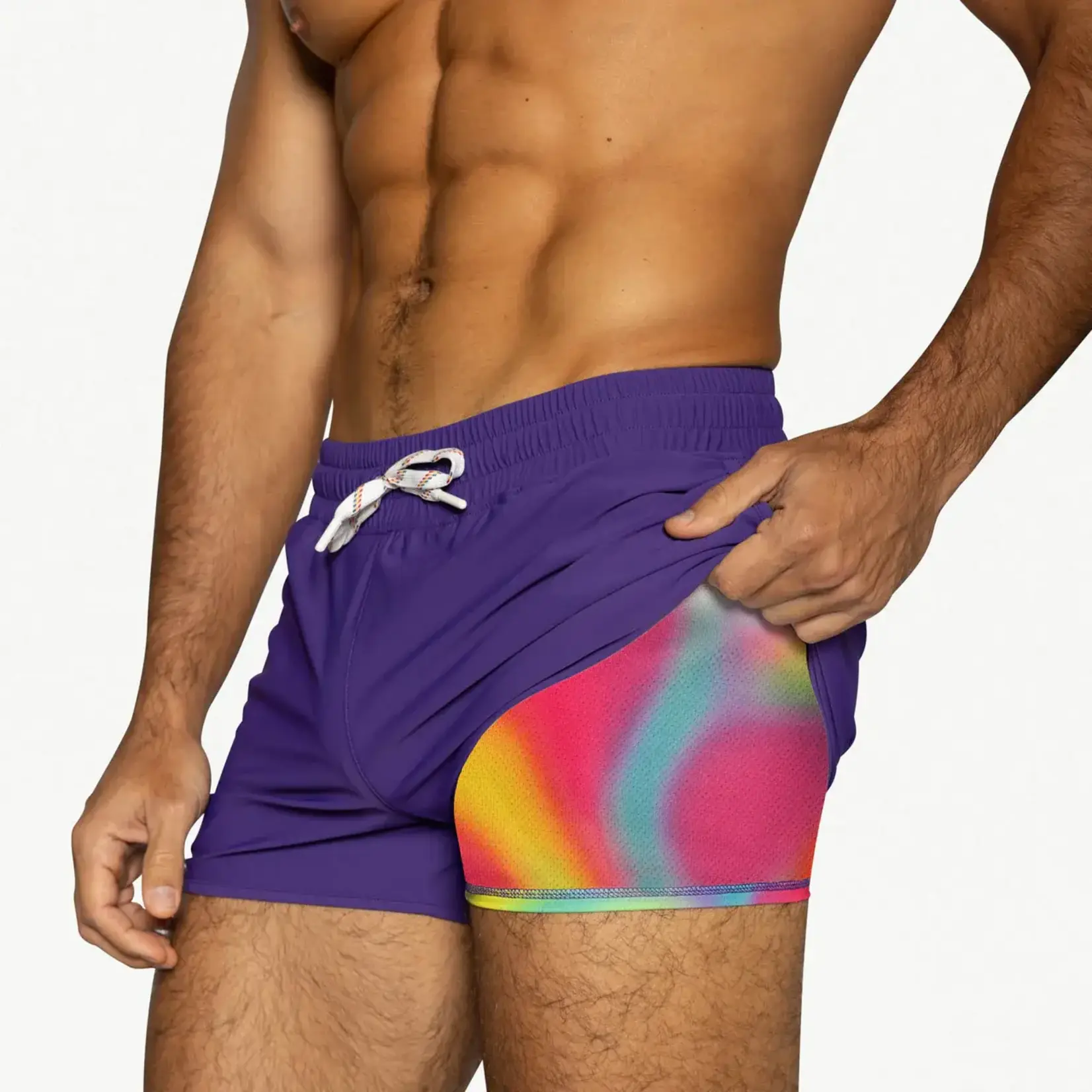 Bike Athletic Bike Athletic - Track Short- Purple Pride