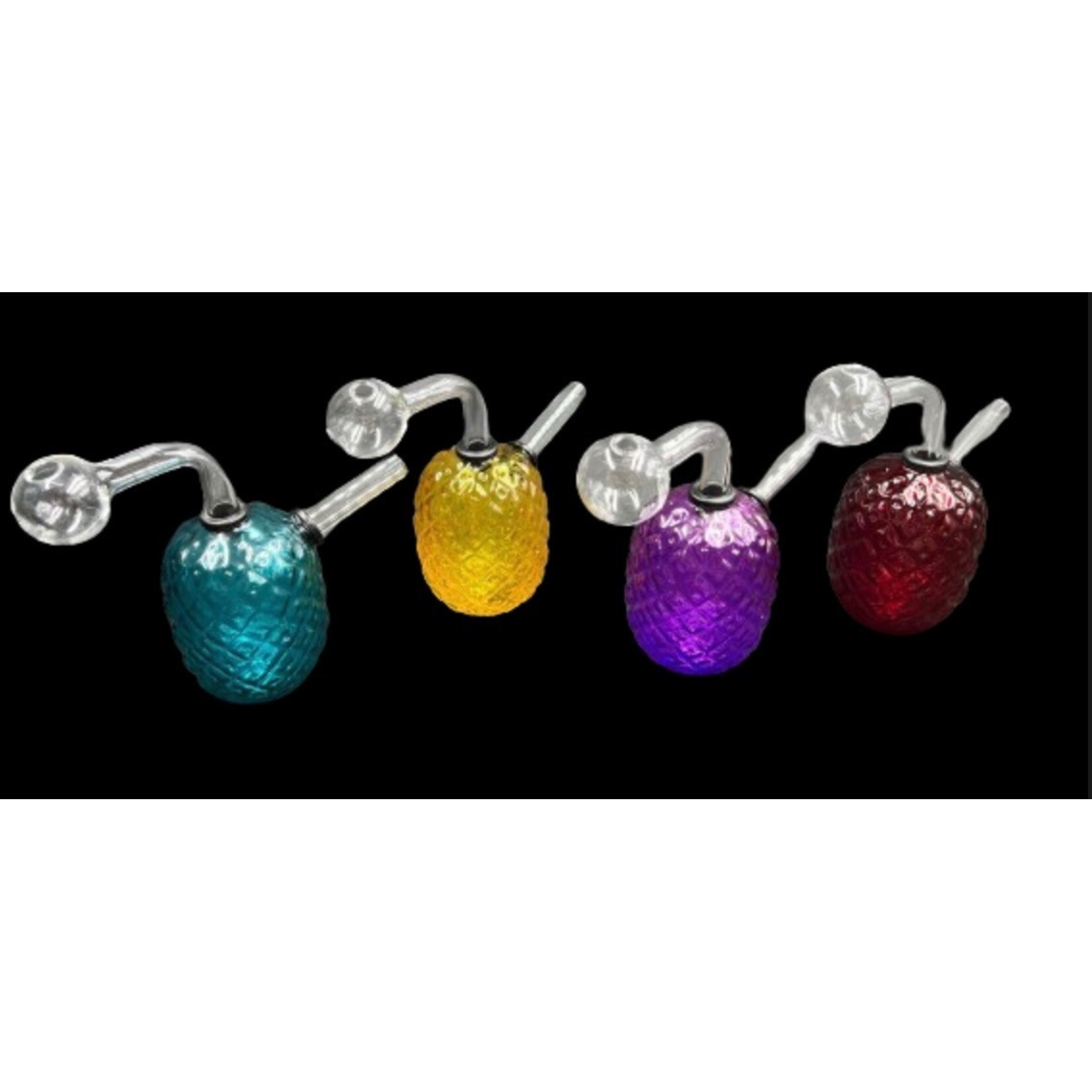3.25” Colored Pineapple Glass Oil Rig