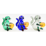 5” 160gr. Color Tube Monkey Glass Animal Pipe