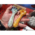 5” 110Gr. Beads Striped Multi Colored Glass Pipe