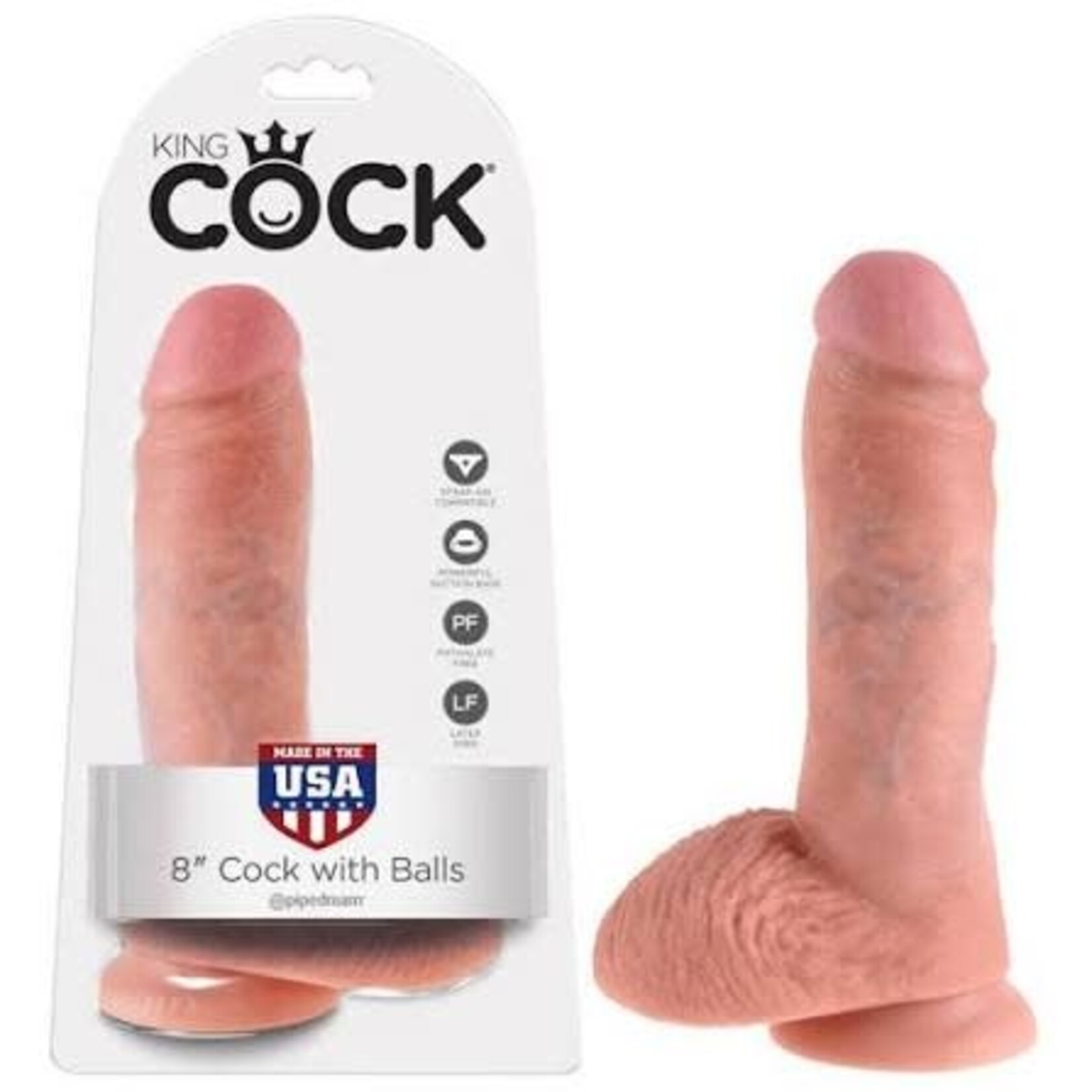 PipeDream King Cock 8" Cock with Balls