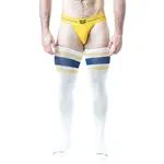 Nasty Pig Nasty Pig - Hook’d Up Thigh High Sock - White/Cadet Blue/Goldenrod