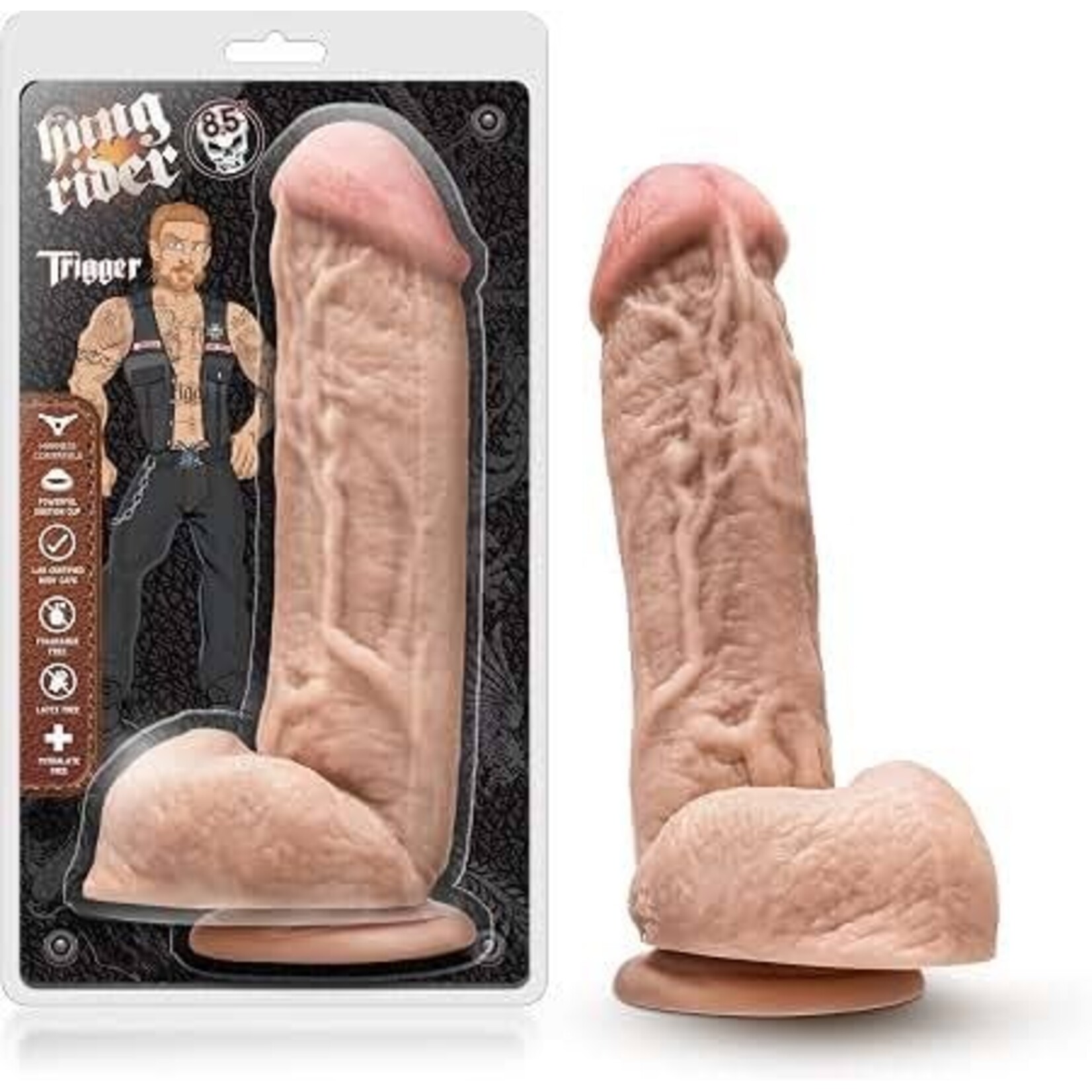 Blush Novelties Hung Rider Trigger 8.5" Dildo
