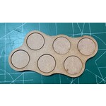 Phalanx Games & Sundry Pair of 25mm Round Skirmish Trays (6 Figure) 3/3 Stagger Offset