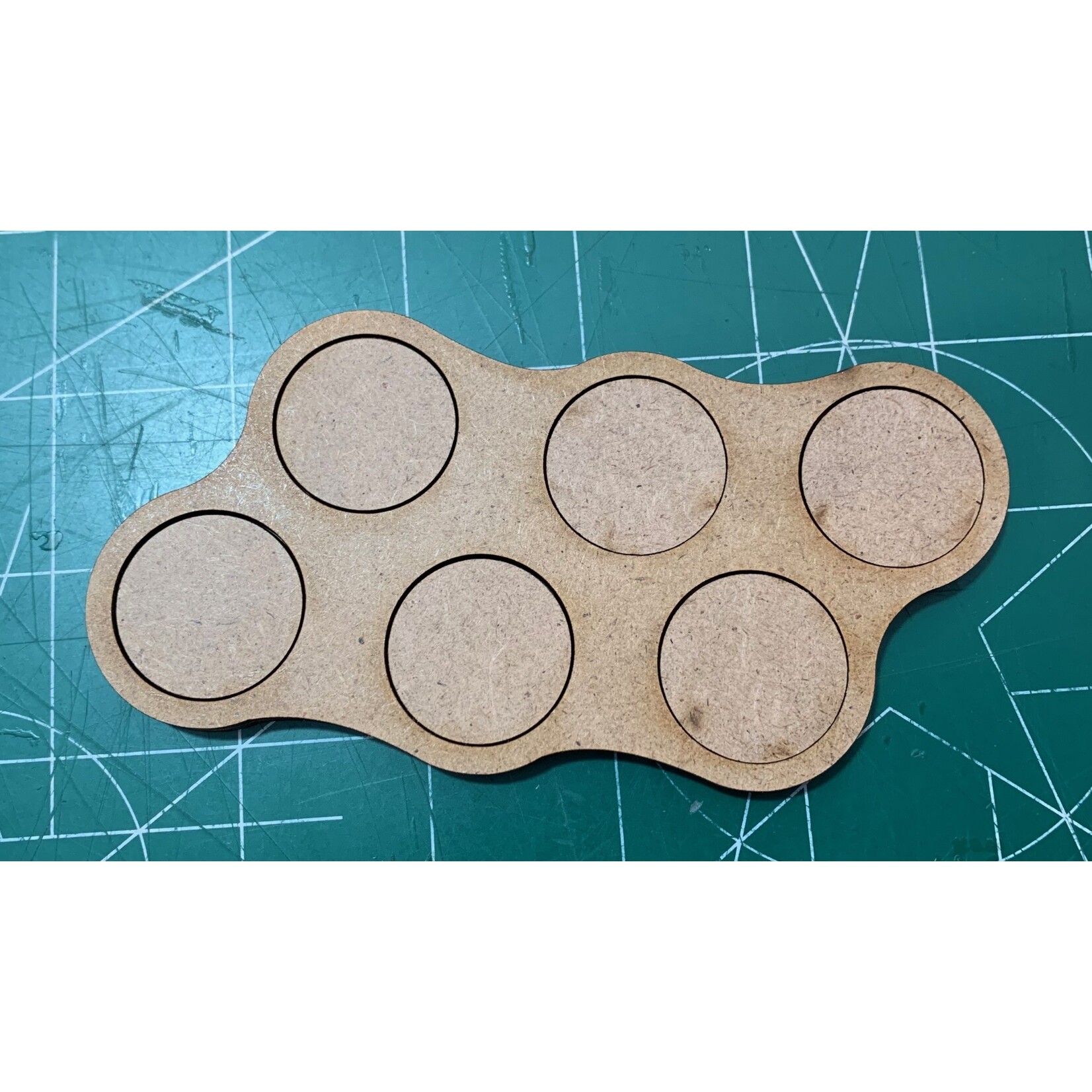 Phalanx Games & Sundry Pair of 25mm Round Skirmish Trays (6 Figure) 3/3 Stagger Offset